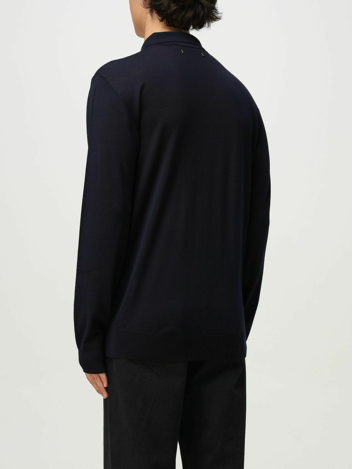Long Sleeve Polo Shirt - Navy / L EU