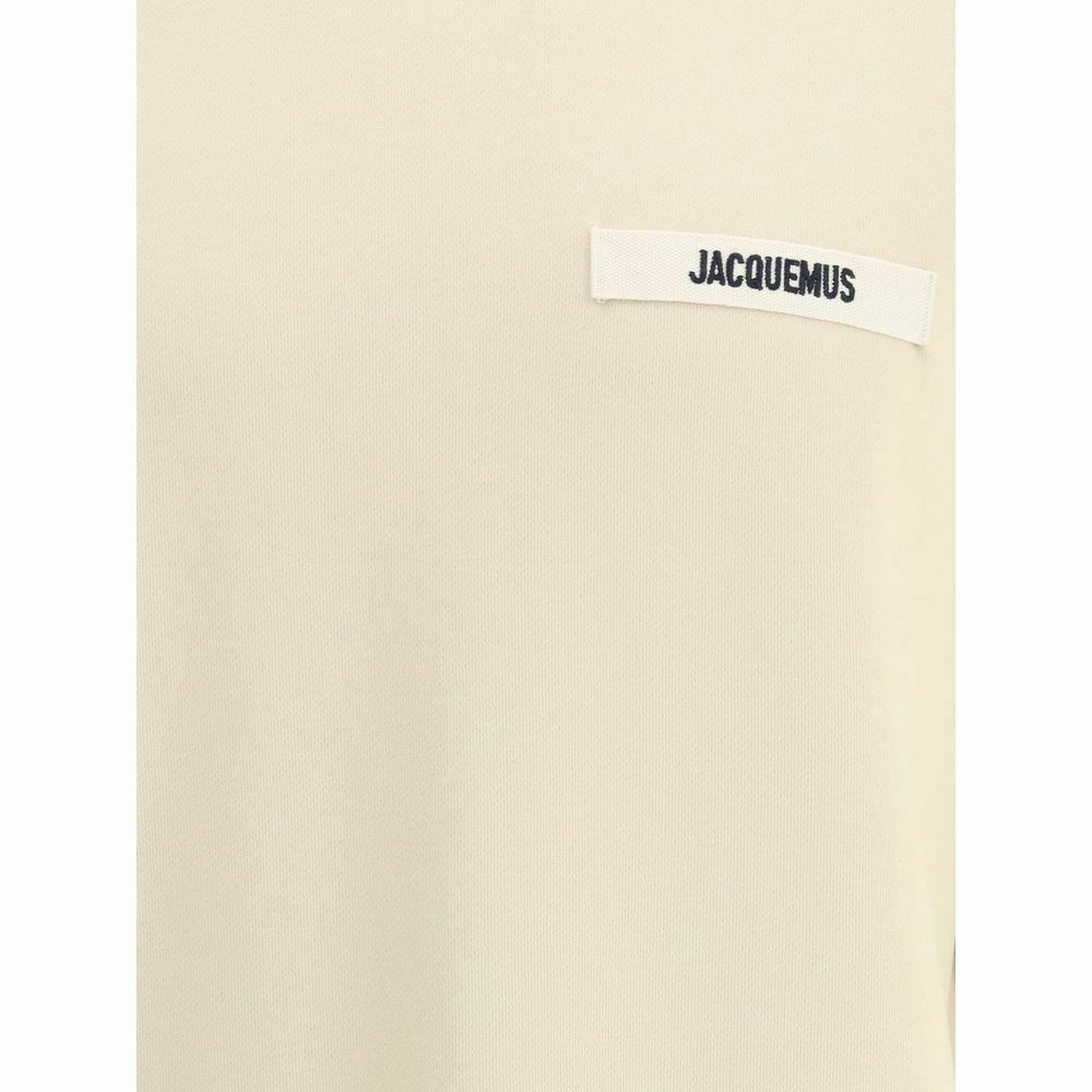 Logo Patch Cotton Hoodie with Fleece Interior - Beige / XL