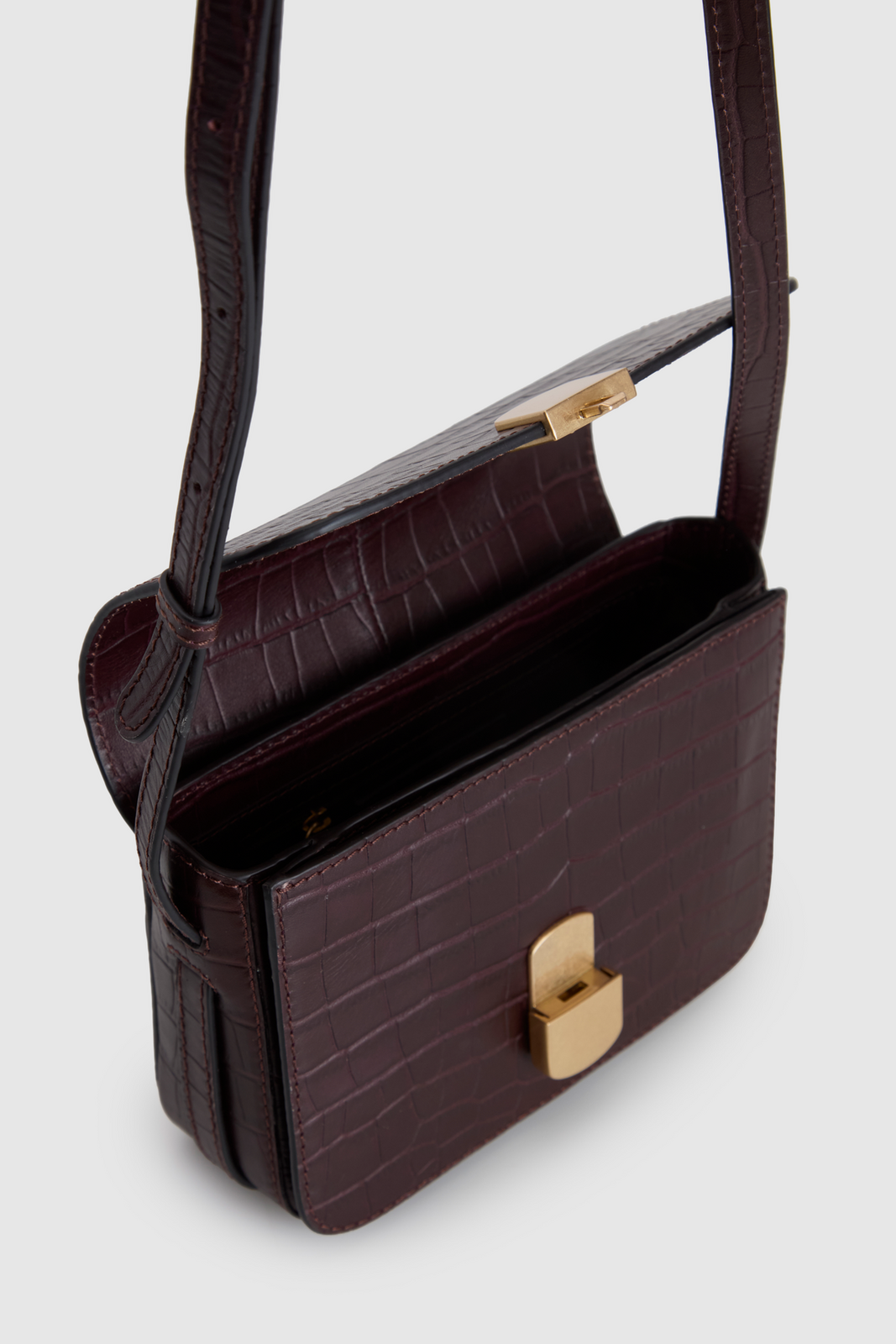 Lila Leather Flap Crossbody Bag