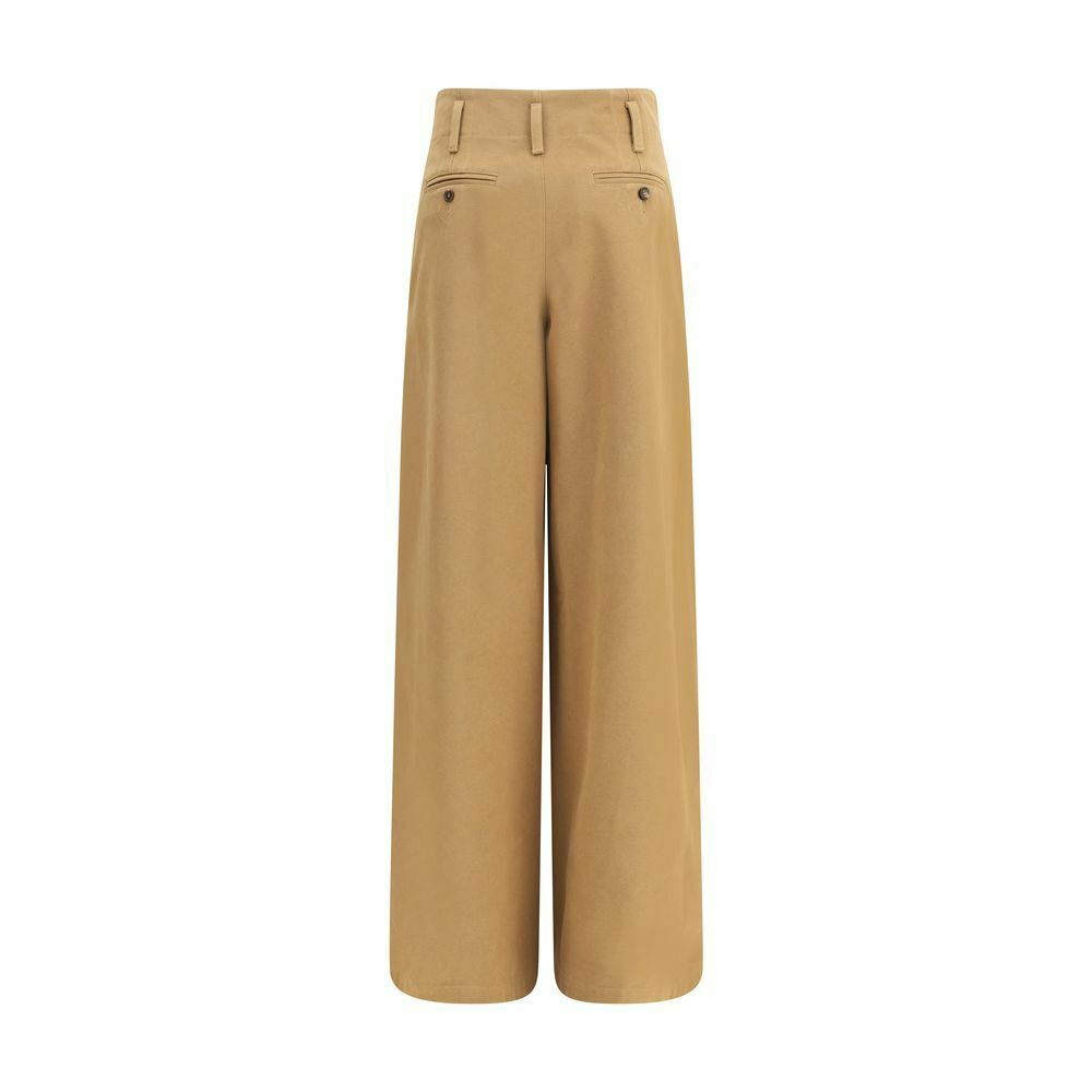 Wide Leg High Waist Pants - Beige / IT36 | XS