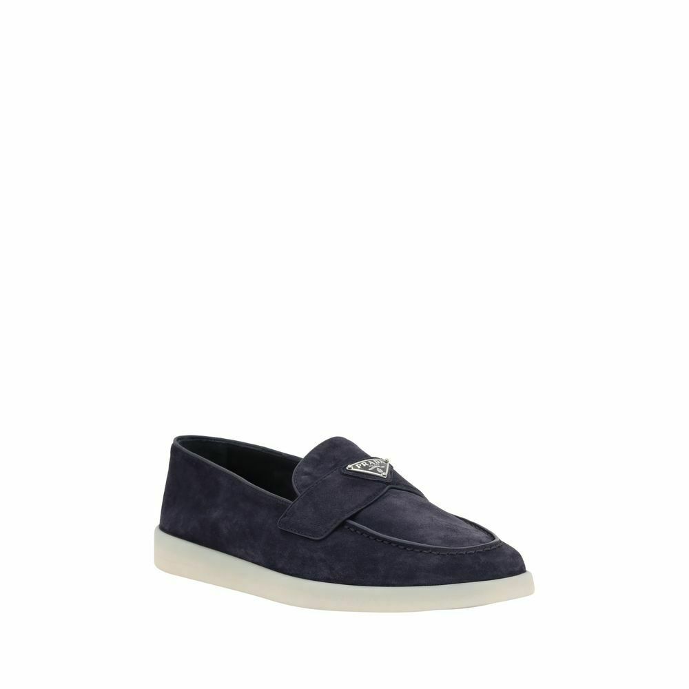 Monco Suede Loafers Casual Style - Blue / EU39/US6