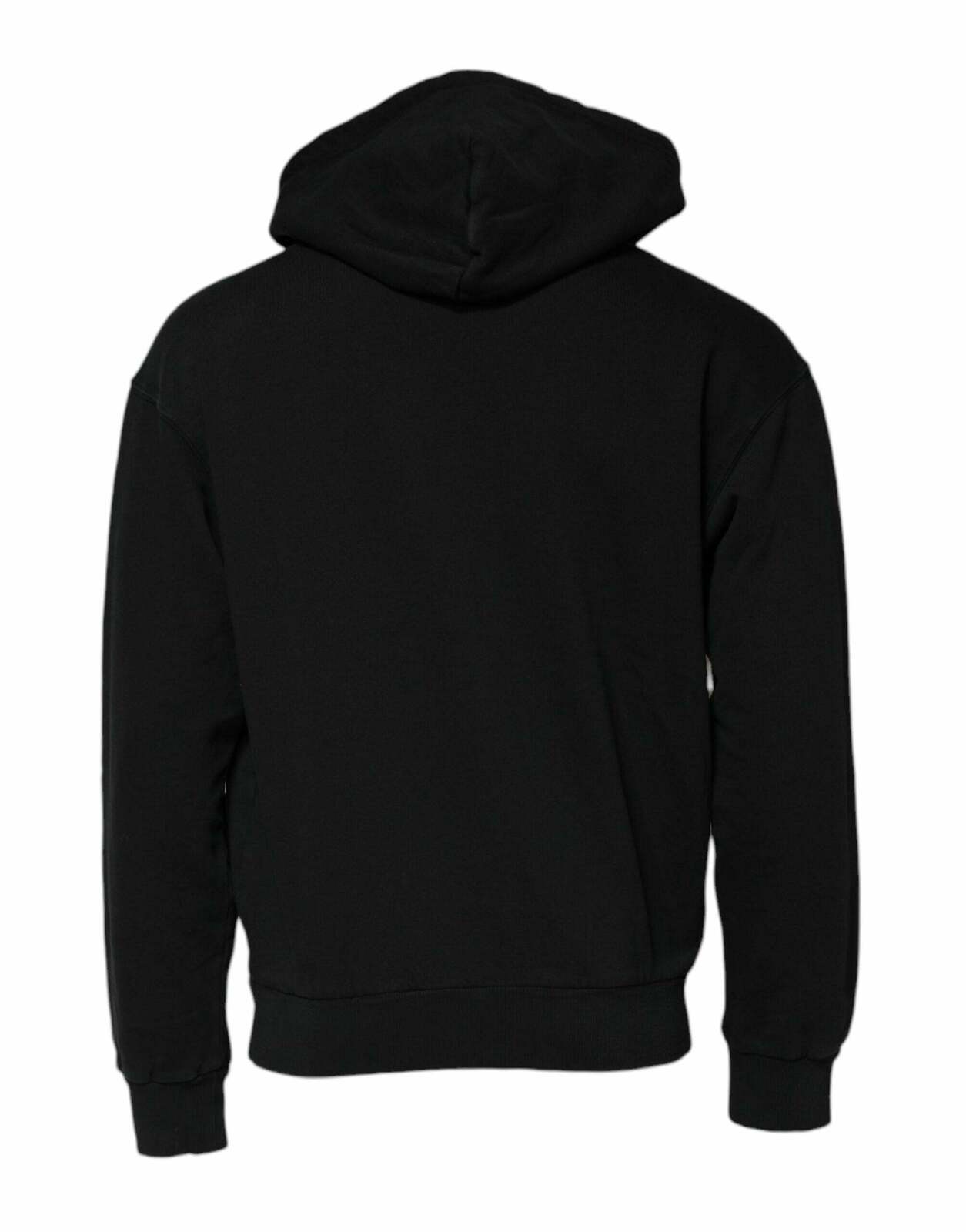Hooded Zip Sweatshirt Logo Detail - Black / IT44 | XS