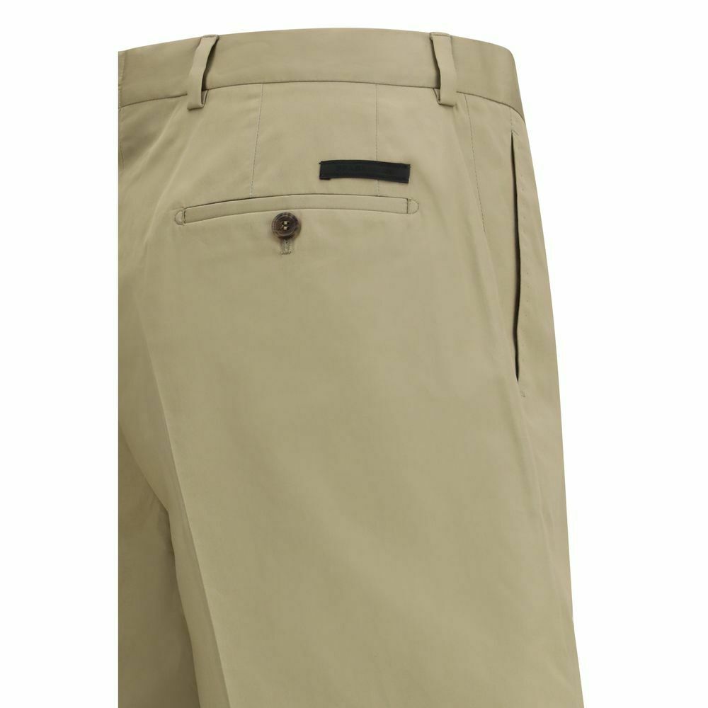 Cotton Relaxed Fit Shorts - Beige / IT52 | XL