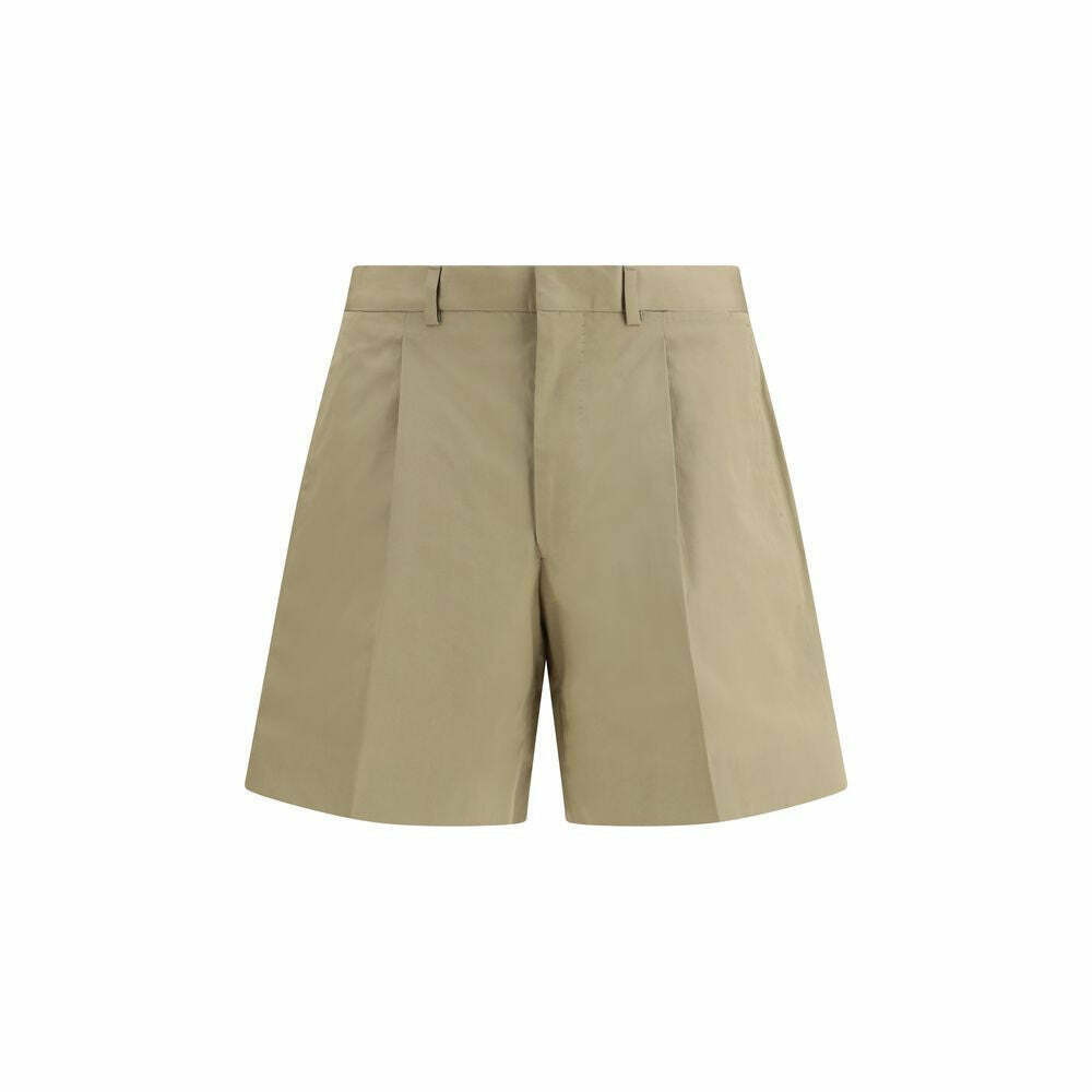 Cotton Relaxed Fit Shorts - Beige / IT52 | XL