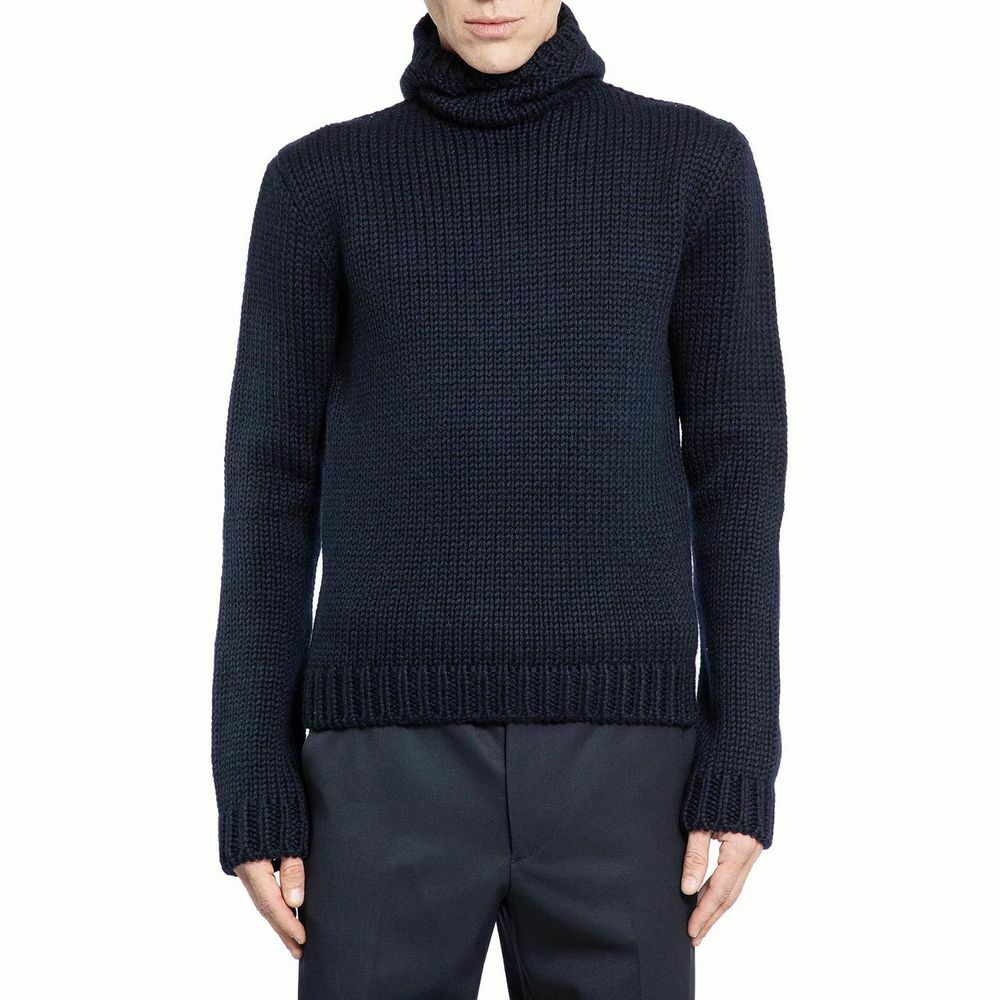 Wool Turtleneck Sweater - Blue / IT50 | L