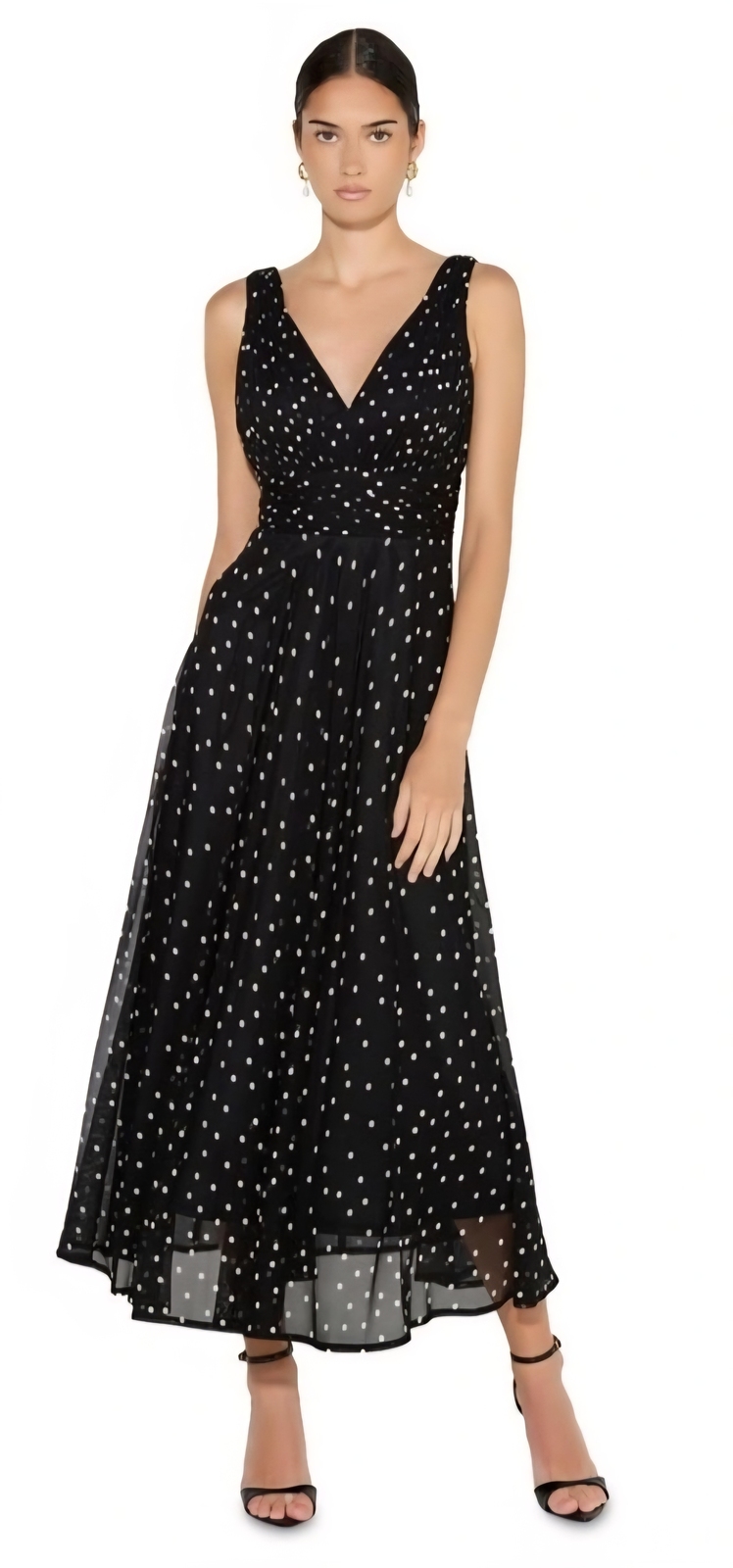 Riviera Black Polka Dot Dress