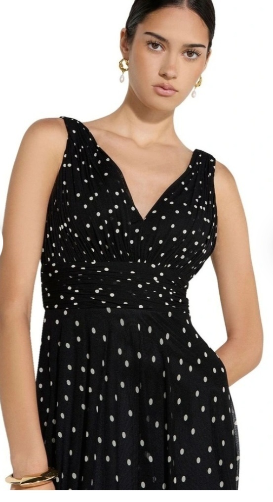Riviera Black Polka Dot Dress