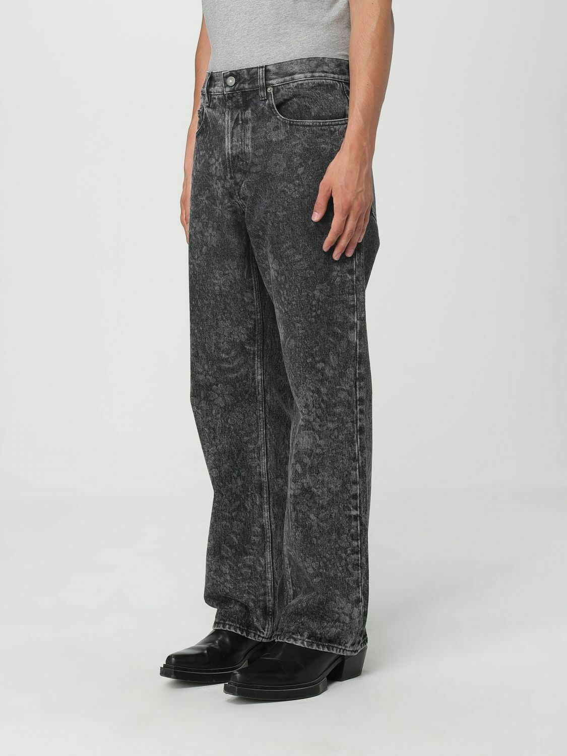Printed Denim Jeans - Black / 32 IT