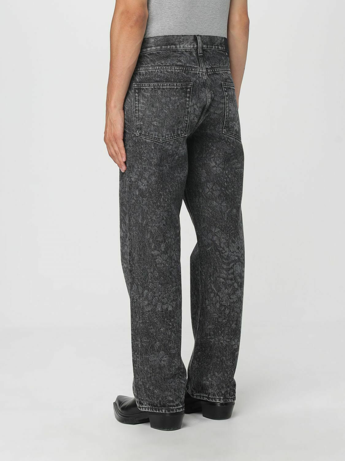 Printed Denim Jeans - Black / 36 EU