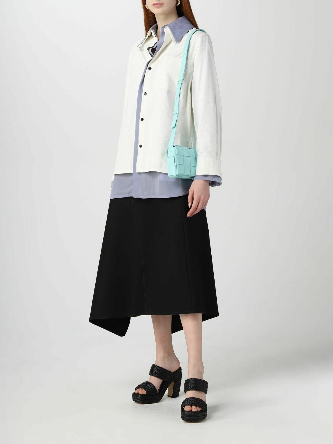 Layered Cotton Shirt - White / 36 EU