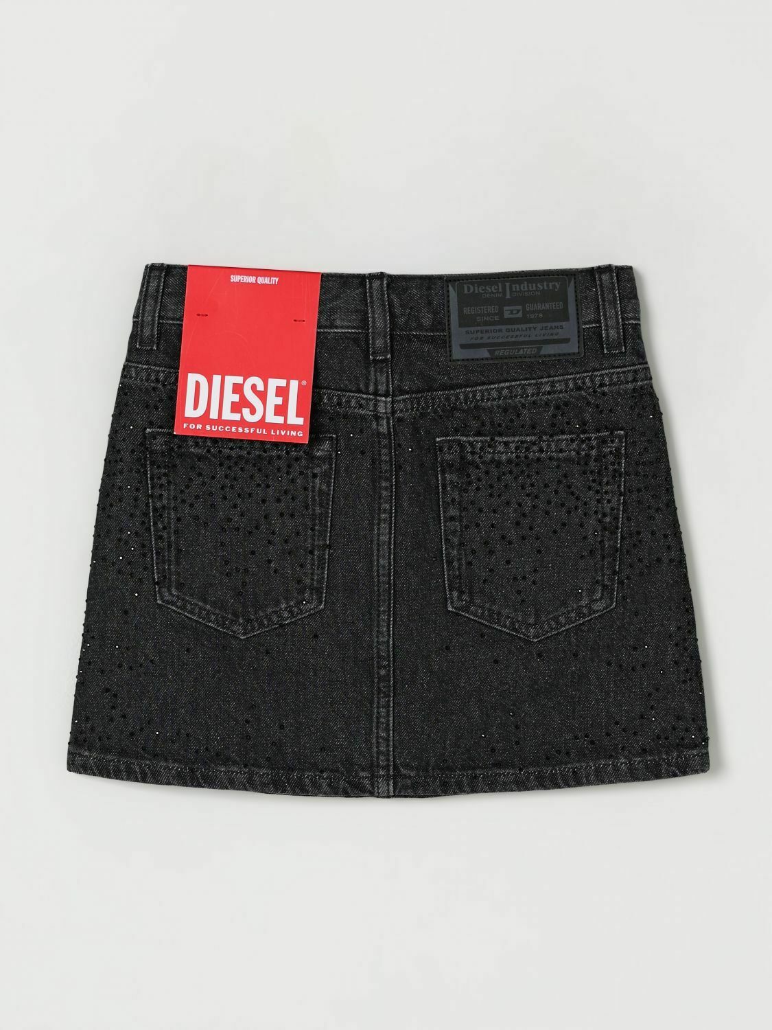 Denim Mini Skirt - Black / 14 EU