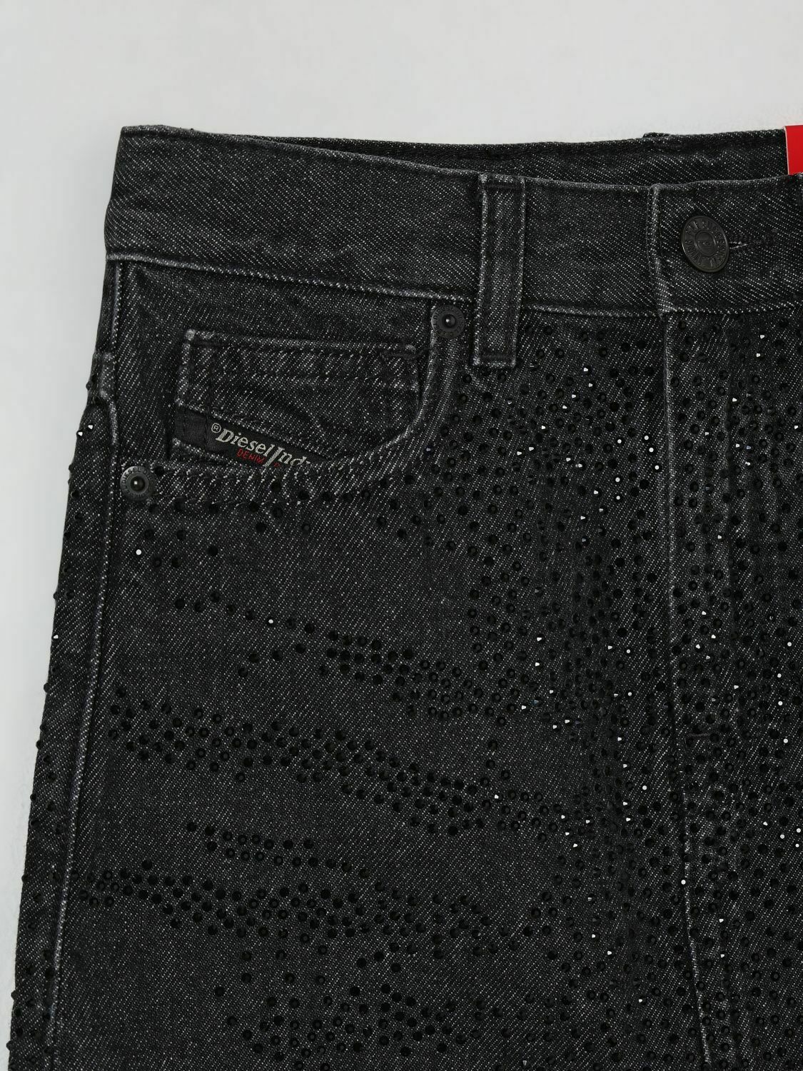 Denim Mini Skirt - Black / 14 EU