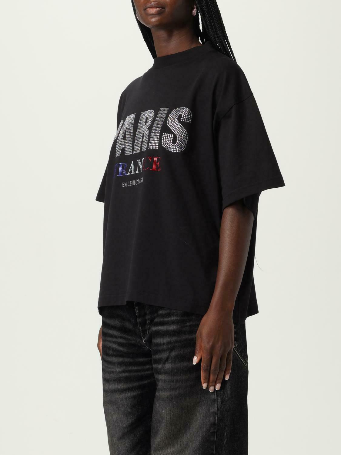 Paris France Graphic Short Sleeve Relaxed Fit T-Shirt - Black / 3 EU