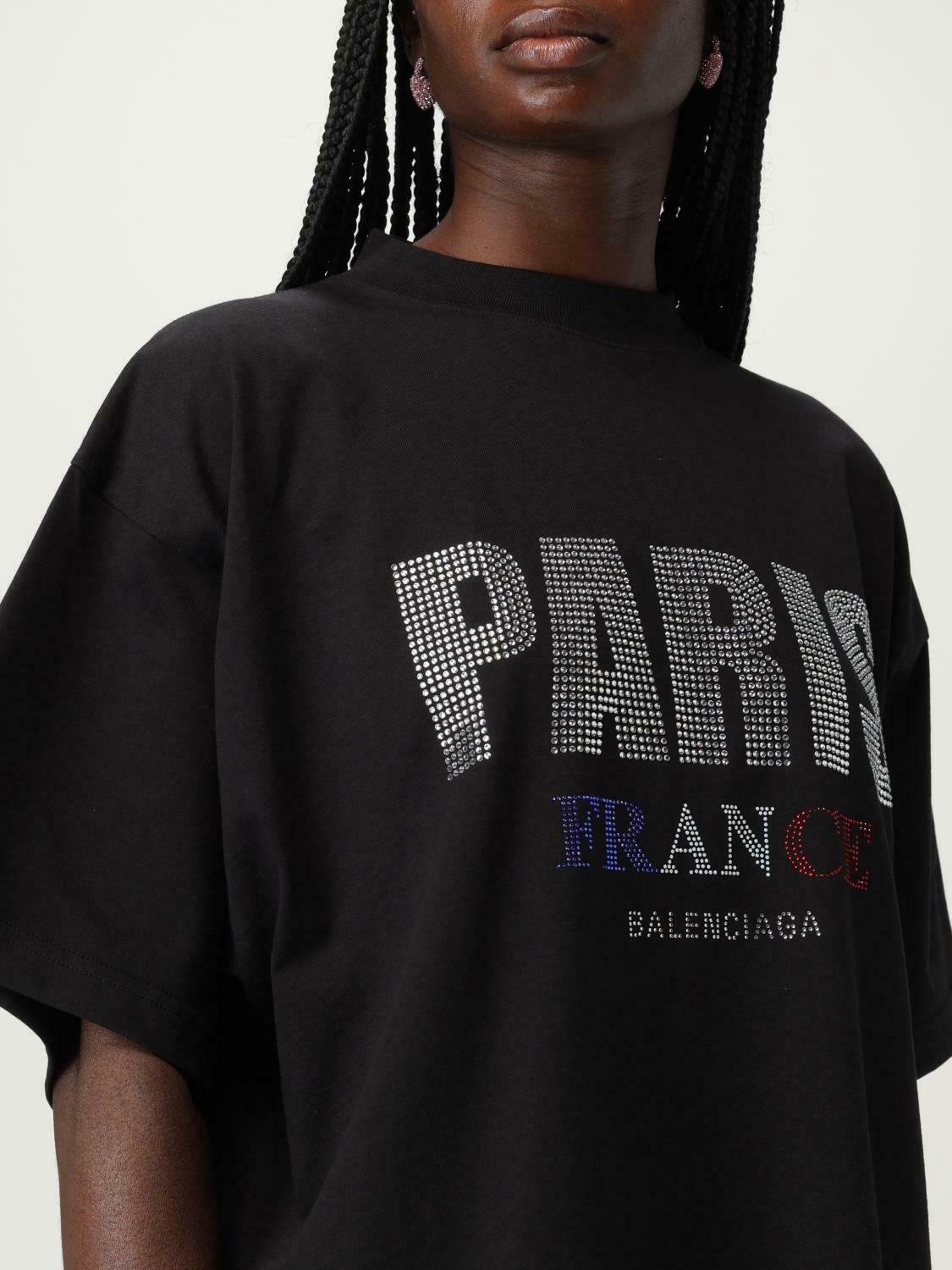 Paris France Graphic Short Sleeve Relaxed Fit T-Shirt - Black / 3 EU