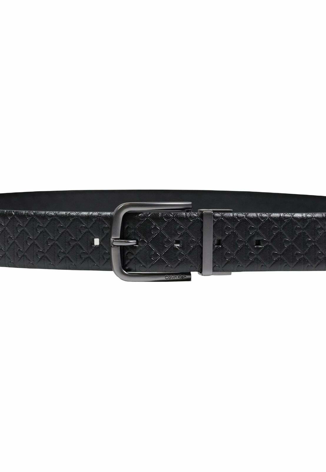 Leather Buckle Belt with 100% Leather Composition - black / 115 cm