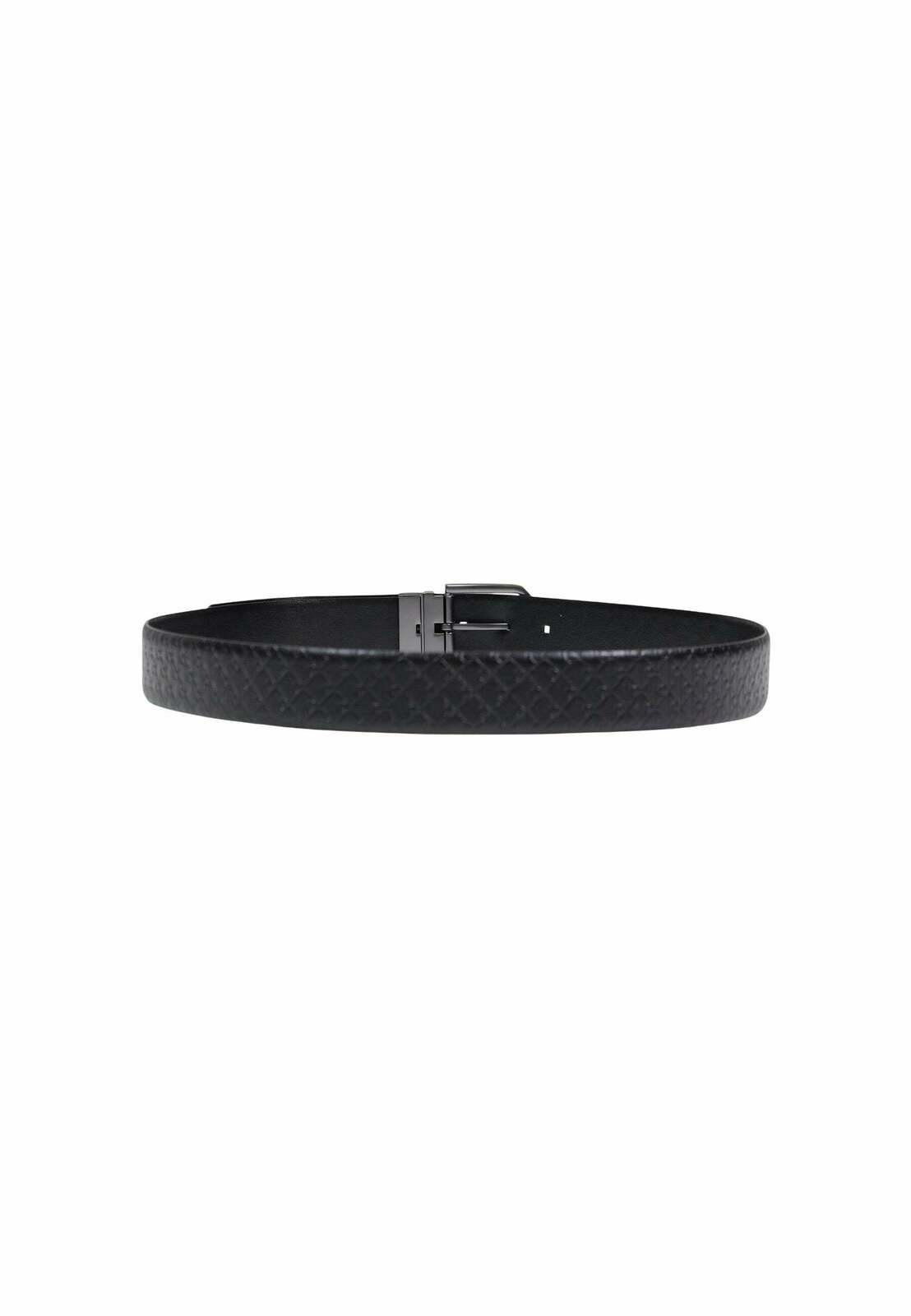 Leather Buckle Belt with 100% Leather Composition - black / 100 cm