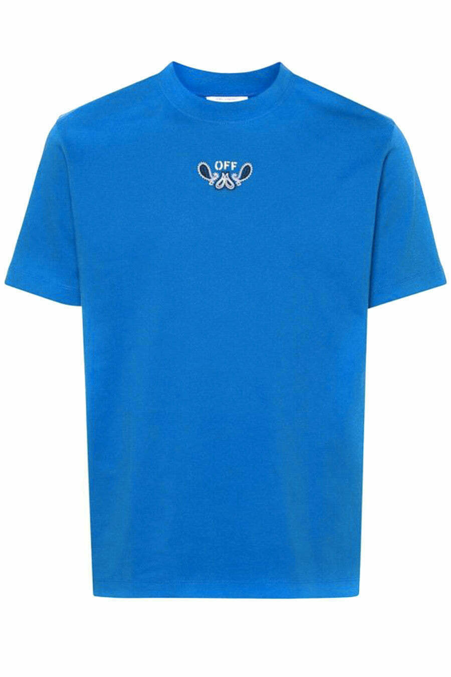 Plain Round Neck Short Sleeve Cotton T-shirt - light blue / S