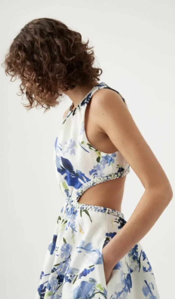 Voyage Braided Cut Out Mini Dress