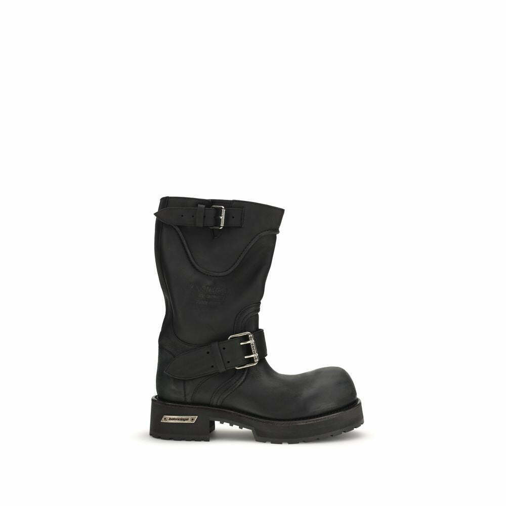 Balenciaga Men's Motorcycle Boots - Black / EU45/US12