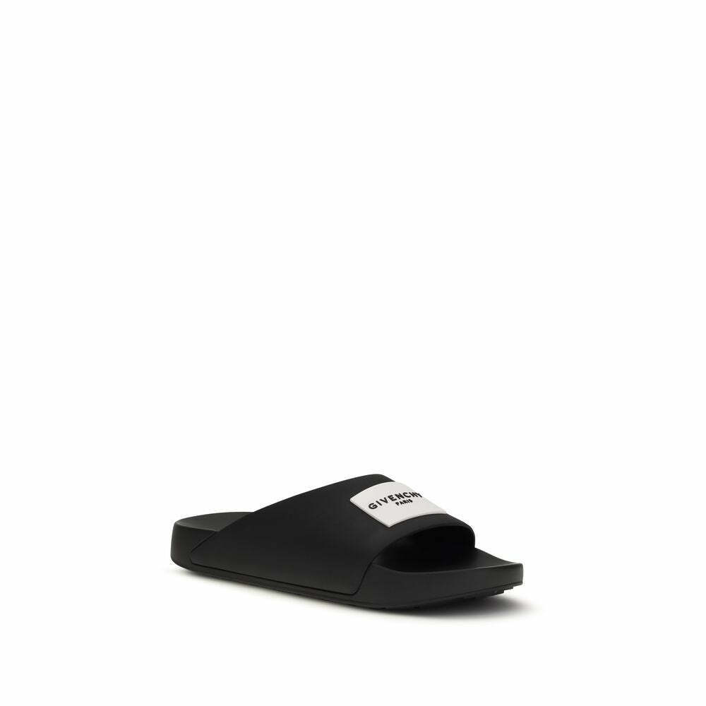 Rubber Slide Sandals - Black / EU37/US7
