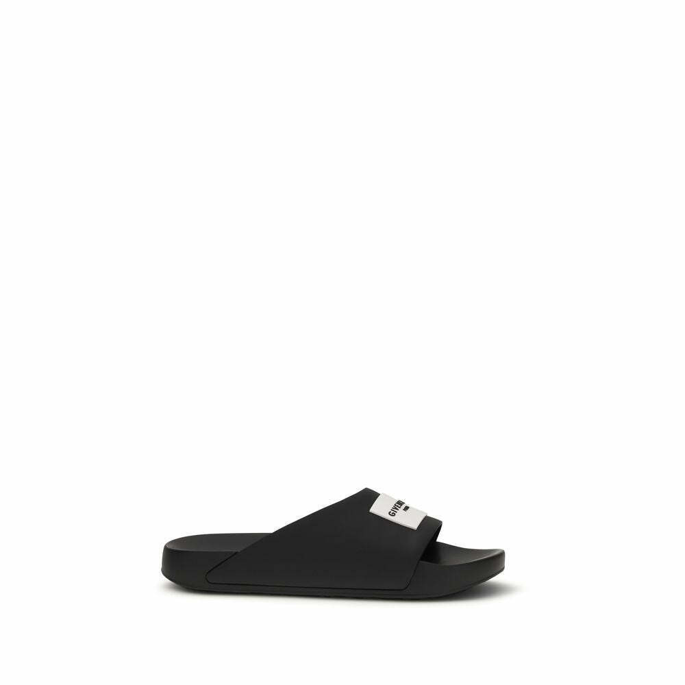 Rubber Slide Sandals - Black / EU37/US7