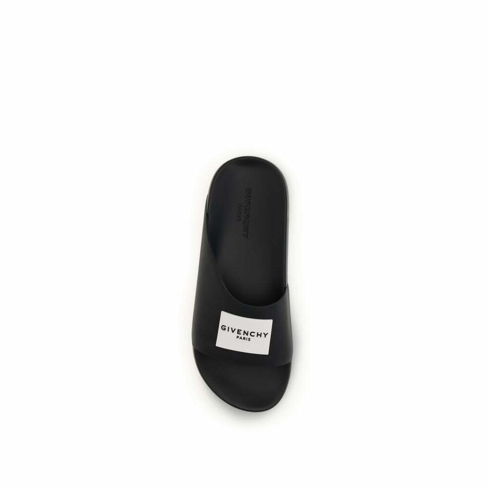 Rubber Slide Sandals - Black / EU37/US7