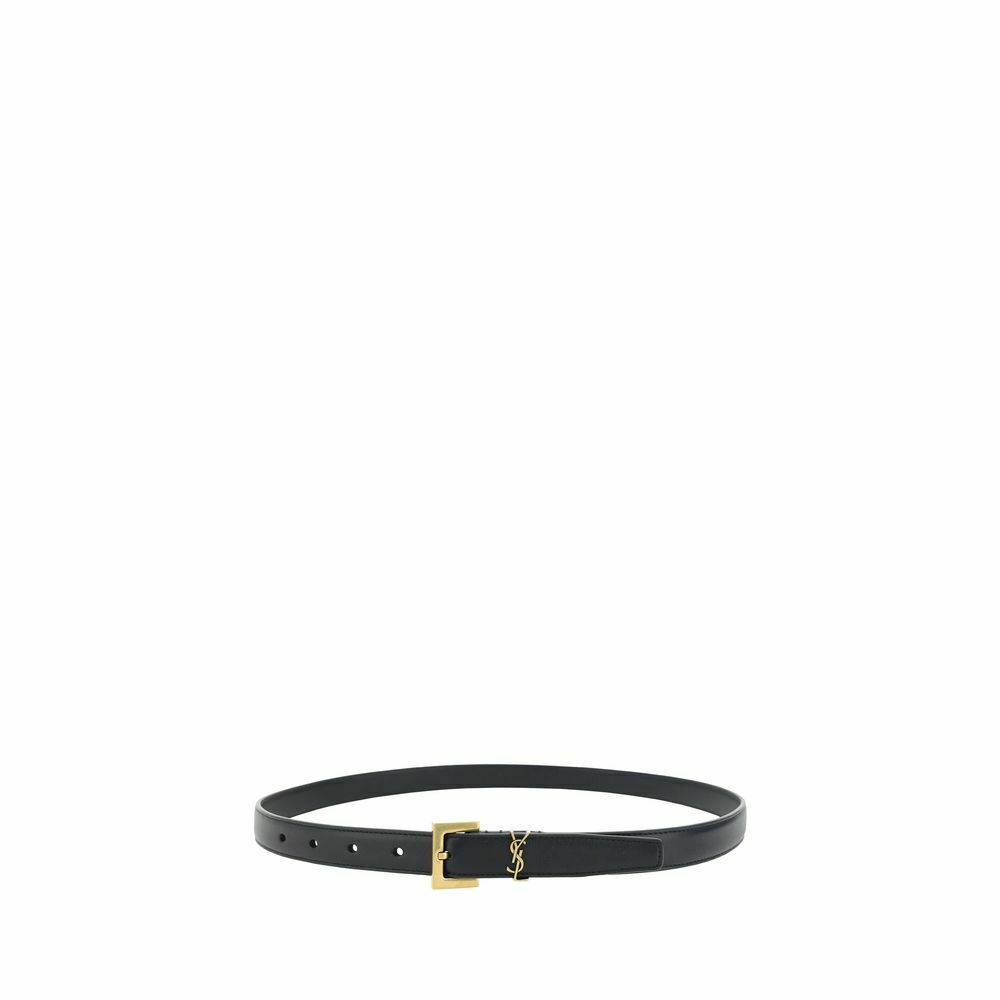 Saint Laurent YSL Monogram Belt - Black / 85 cm / 34 Inches
