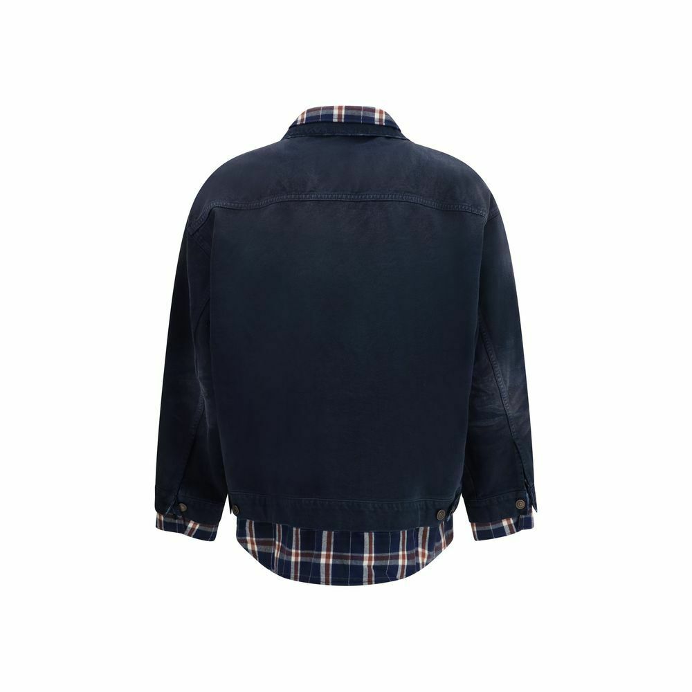 Cotton Denim Jacket - Blue / L