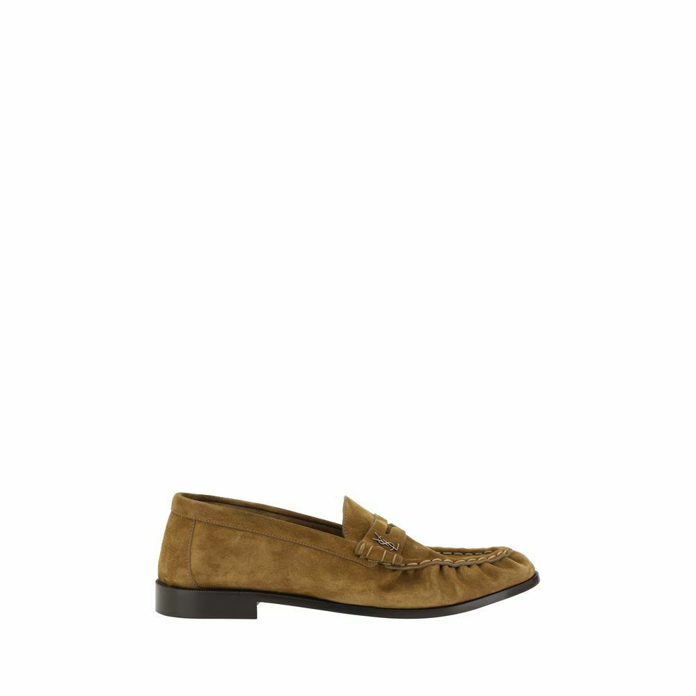 YSL Tribute Loafer Suede Shoes - Brown / EU45/US12