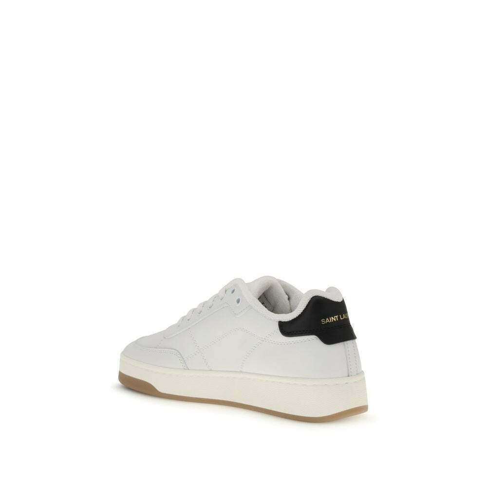 High-Top Leather Sneakers with Perforated Panels - White / EU36/US6