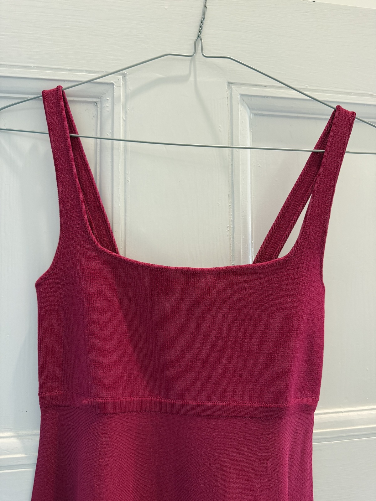 Crepe Knit Square Neck Dress