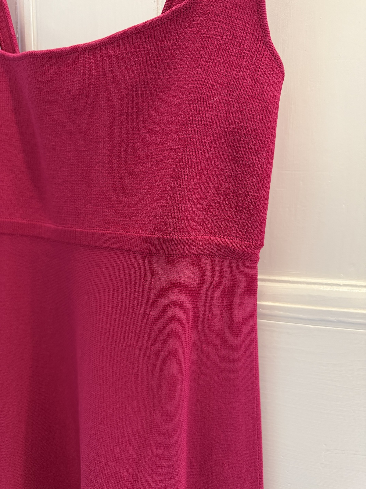 Crepe Knit Square Neck Dress