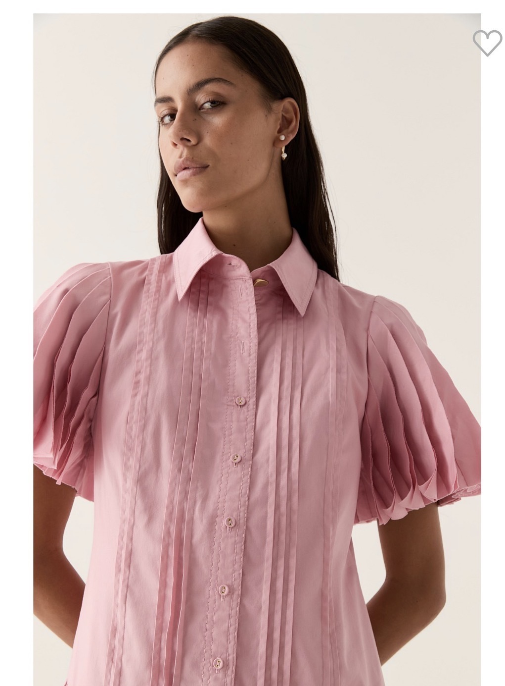 Mythos Pintucked Mini Dress