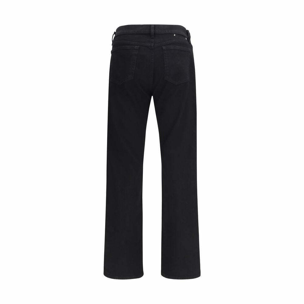 Slim Fit Cotton Jeans - Black / W30