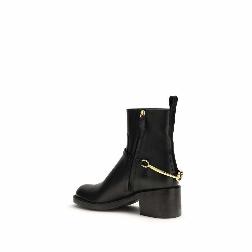 Lamb Leather Ankle Boots - Black / EU37/US7