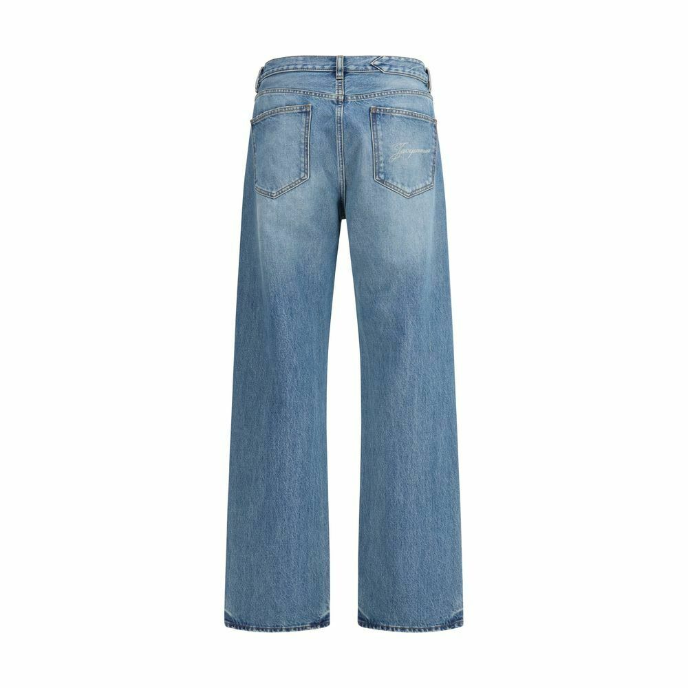 Jacquemus Le Garconne Wide Leg Denim Jeans - Blue / W32