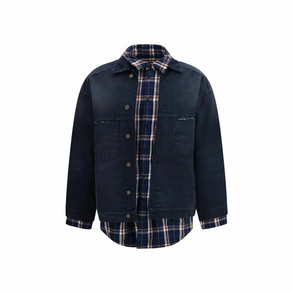Cotton Denim Jacket - Blue / L