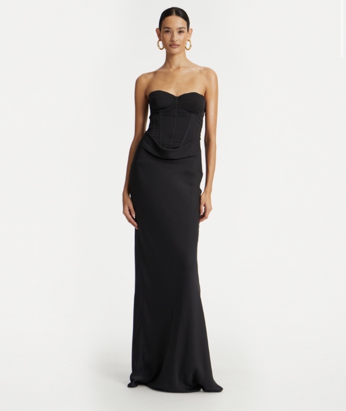 - Satin Corset Maxi Dress