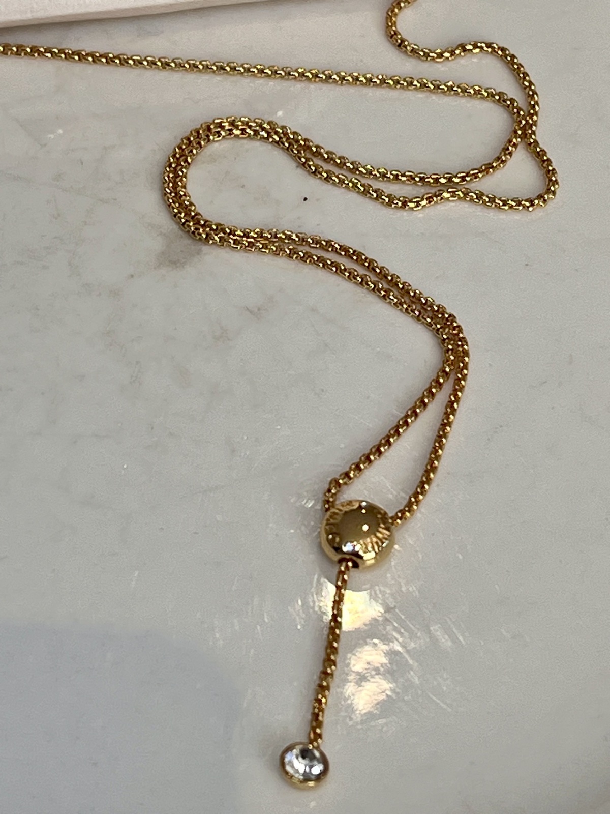 SET IN 18K GOLD PLATING WITH CLEAR CRYSTALS - RRP $ 129.95