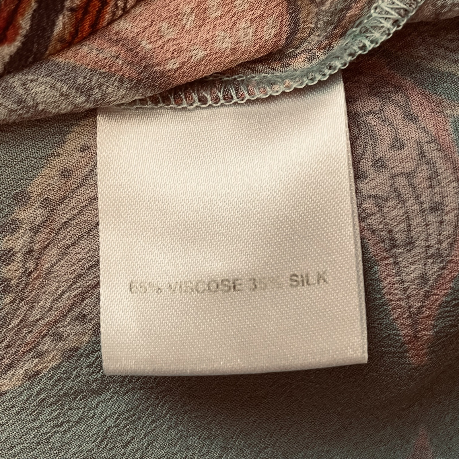 Floral Wrap Midi Dress – Teal Print, Viscose/Silk Blend, Size 14