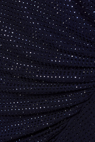  Crystal-embellished cutout draped stretch-jersey midi dress