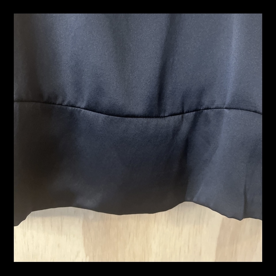 Silk Mini Dress – Black, Ruffle Front, Size 1 (AU 8)