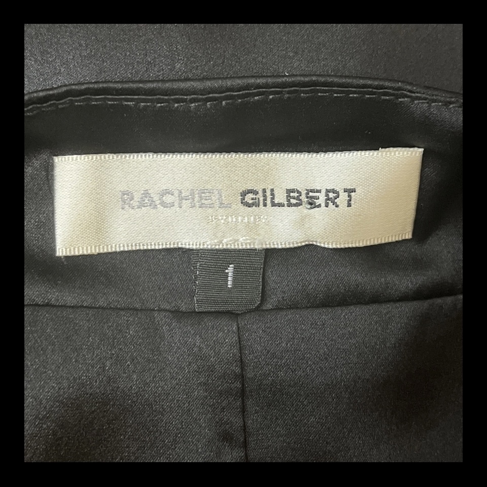 Silk Mini Dress – Black, Ruffle Front, Size 1 (AU 8)