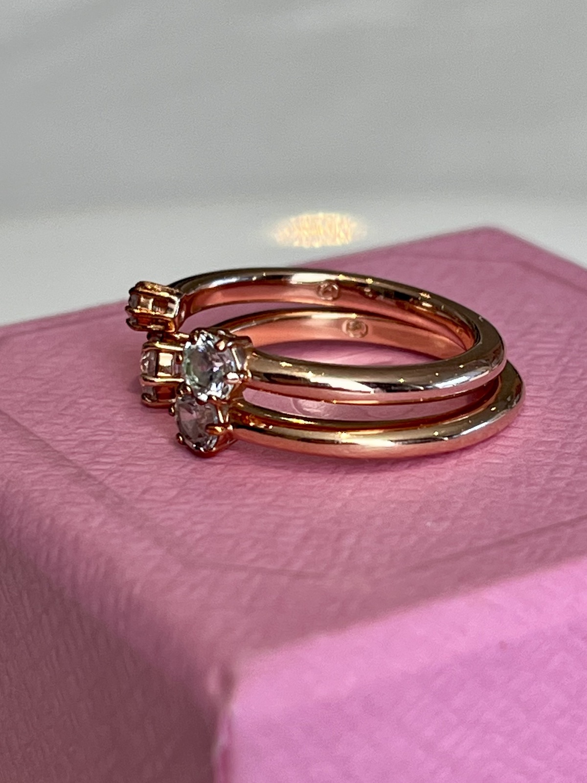 CONSTELLA ROSE GOLD RING SET -SIZE 55 - RRP $199
