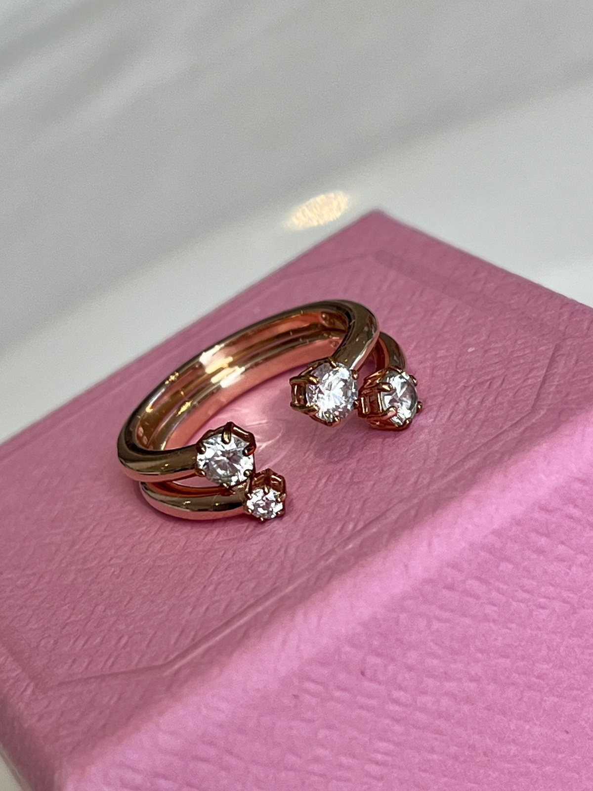 CONSTELLA ROSE GOLD RING SET -SIZE 55 - RRP $199