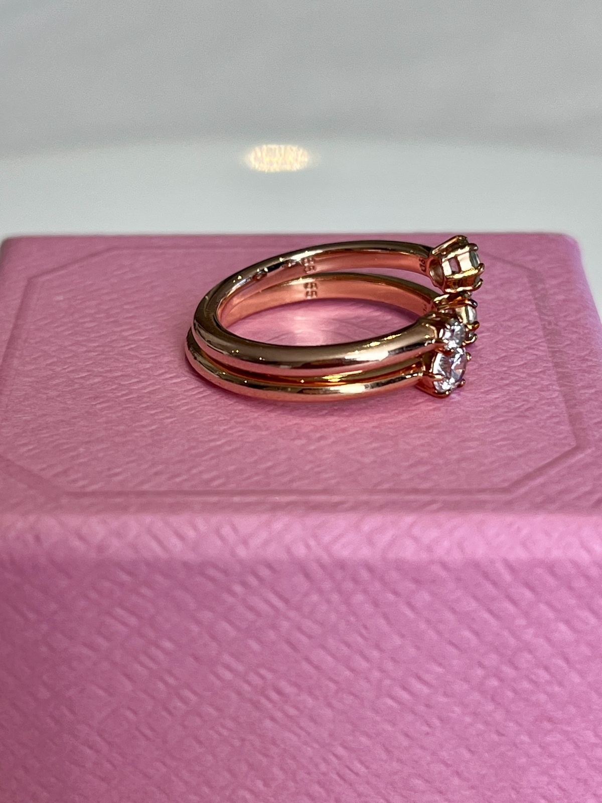 CONSTELLA ROSE GOLD RING SET -SIZE 55 - RRP $199