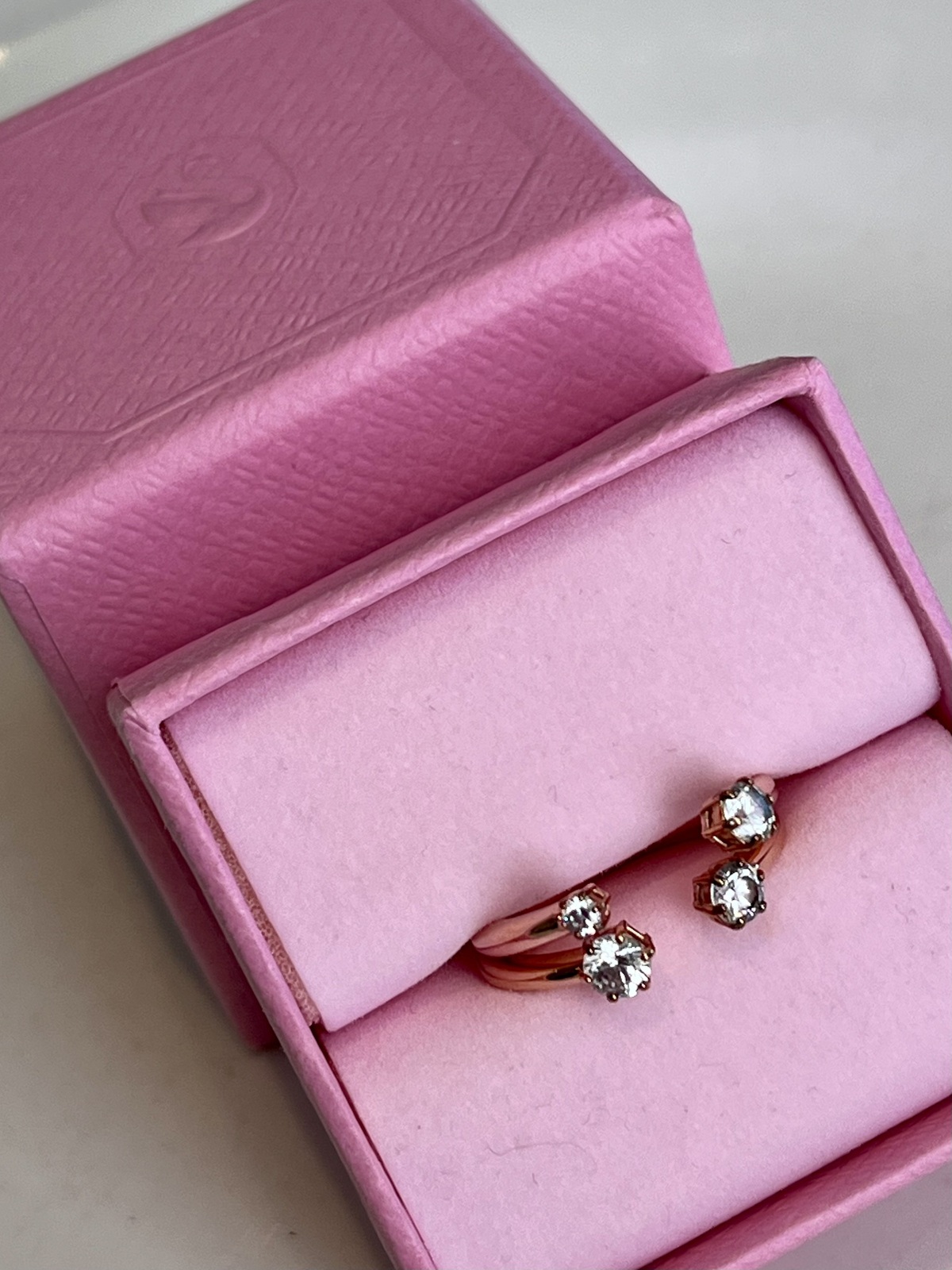 CONSTELLA ROSE GOLD RING SET -SIZE 55 - RRP $199