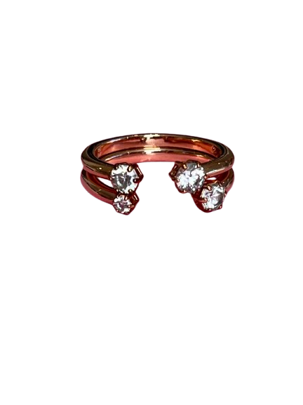 CONSTELLA ROSE GOLD RING SET -SIZE 55 - RRP $199