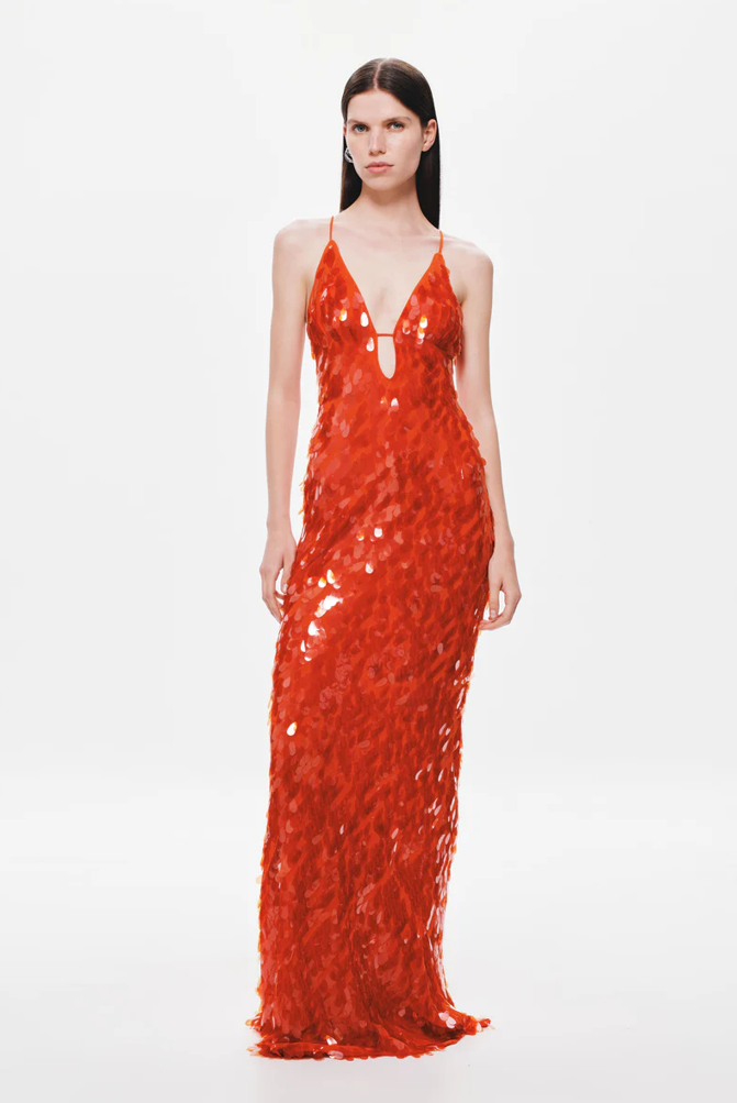 sapphire sequin maxi gown