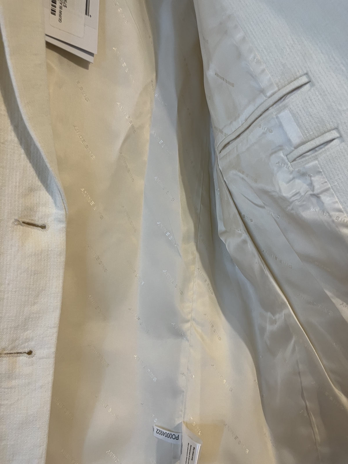 Quinn Blazer 100% Linen In Eggshell Size medium Oversized